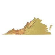 State of Virginia relief map