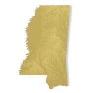 Mississippi topographic map STL 3D terrain model