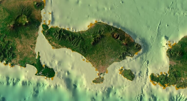 Bali's relief map
