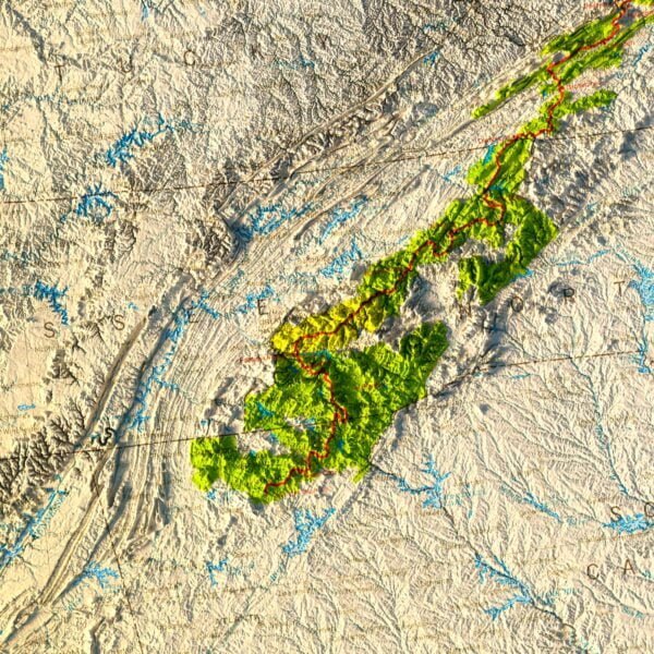 Appalachian Trail 1981 Relief Map | 3D Models And 3D Maps