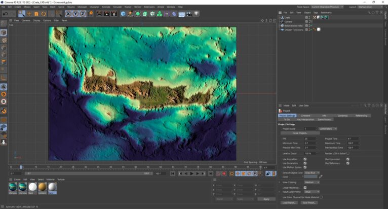 Crete 3D terrain without water | Custom 3D Models and 3D Maps