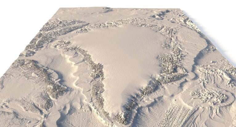 Greenland 3d relief files