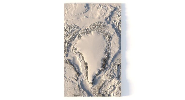 Greenland 3d relief cnc files