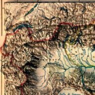 Italy 3D map 1853