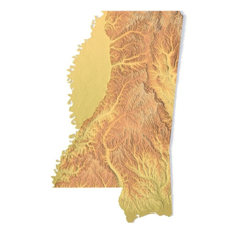 Mississippi 3d relief cnc files