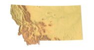 Montana 3D terrain map STL for 3D printing