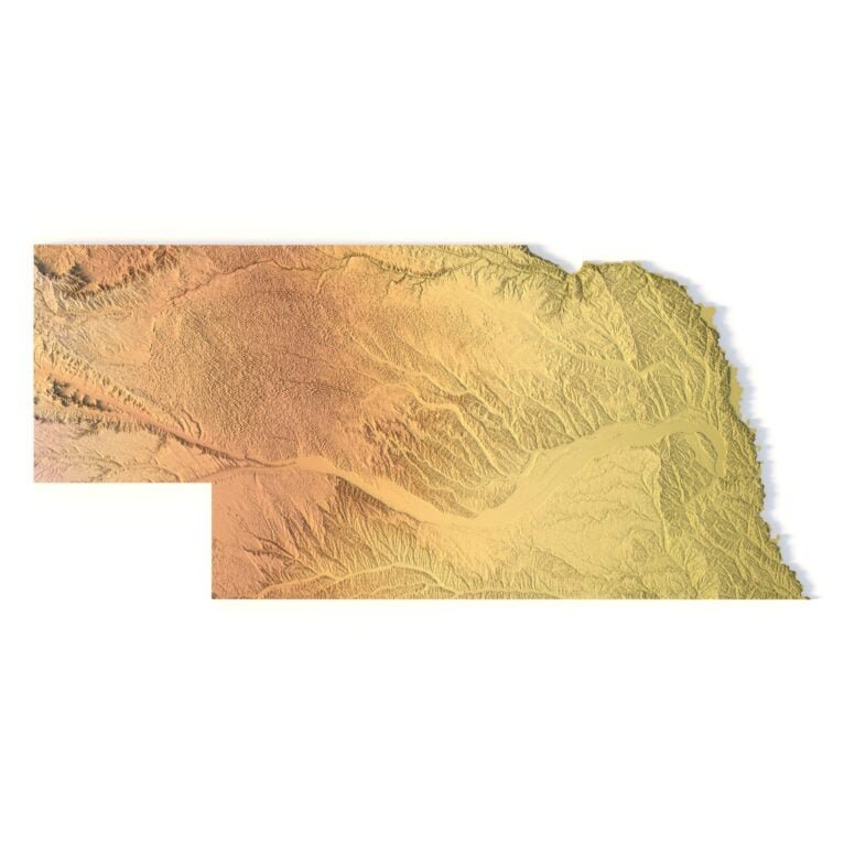 Nebraska 3D map