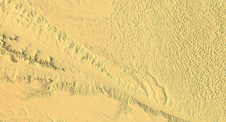 Nebraska topographic map STL for CNC carving