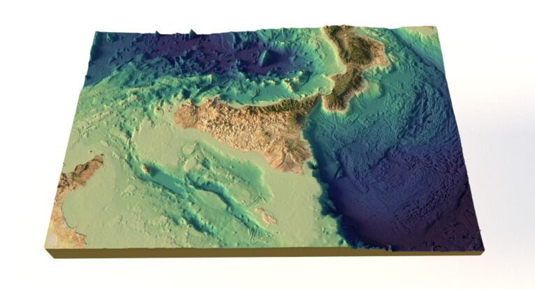 Sicily 3D map