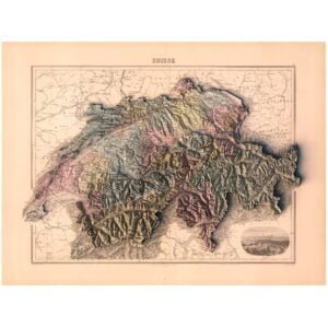Map of Switzerland 1892