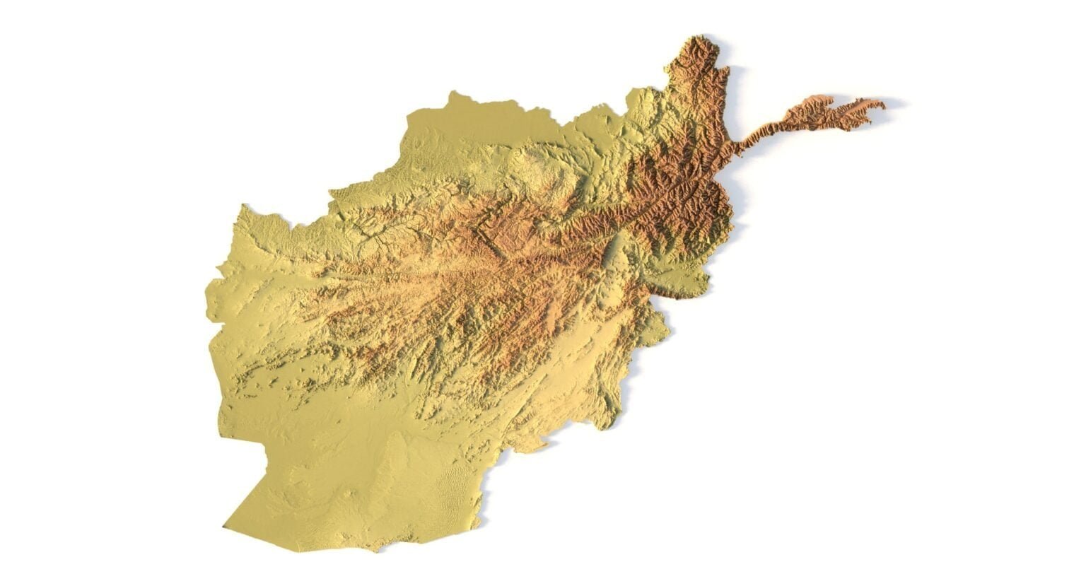 Afghanistan 3D Model Terrain | Custom 3D Models And 3D Maps