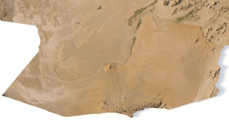 Afghanistan 3D elevation model