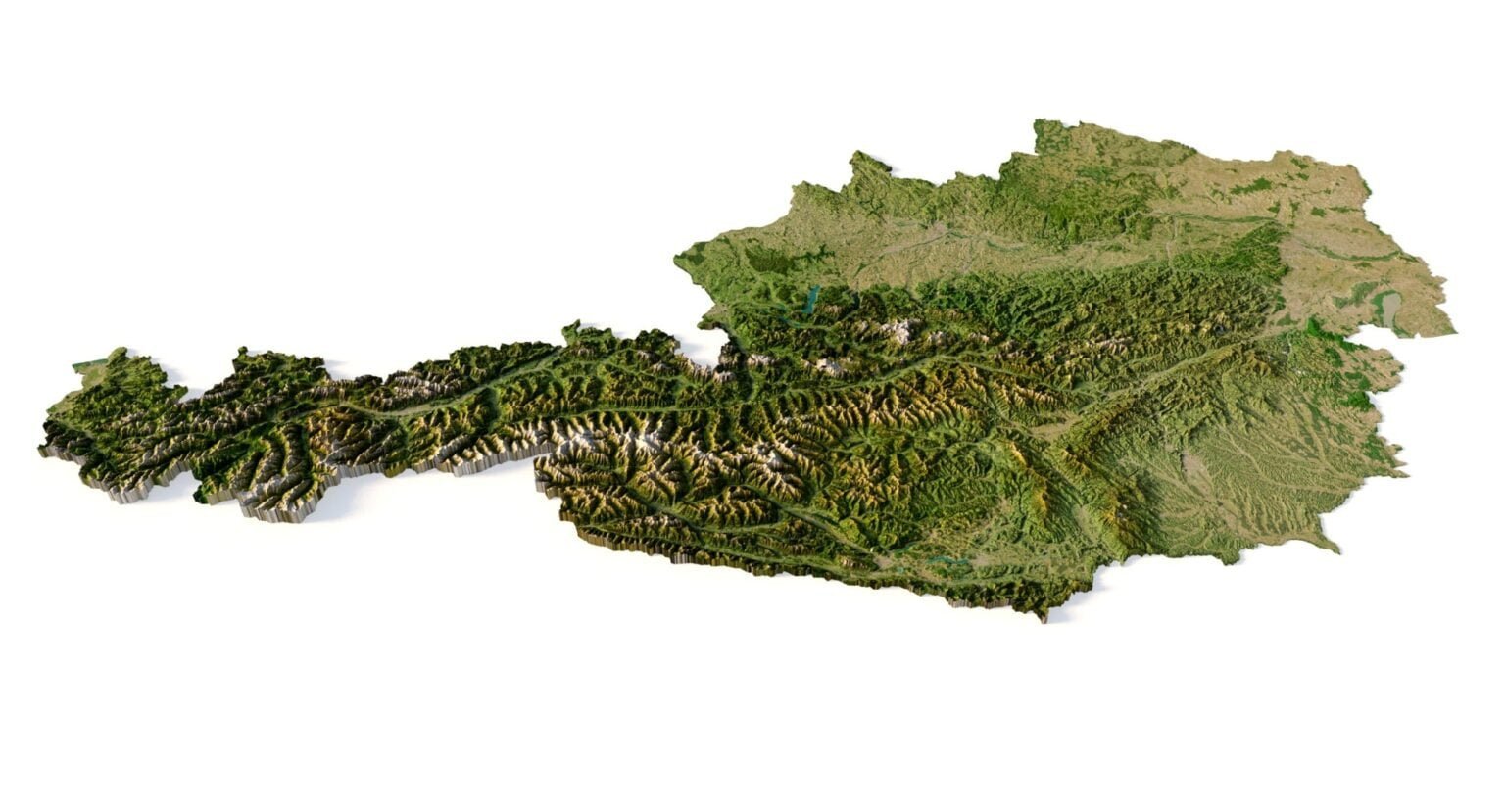 Austria 3D model terrain | Custom 3D Models and 3D Maps