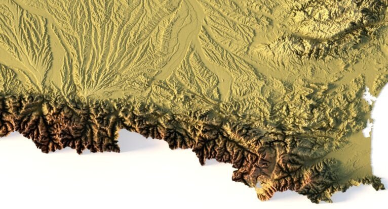 France 3D elevation model