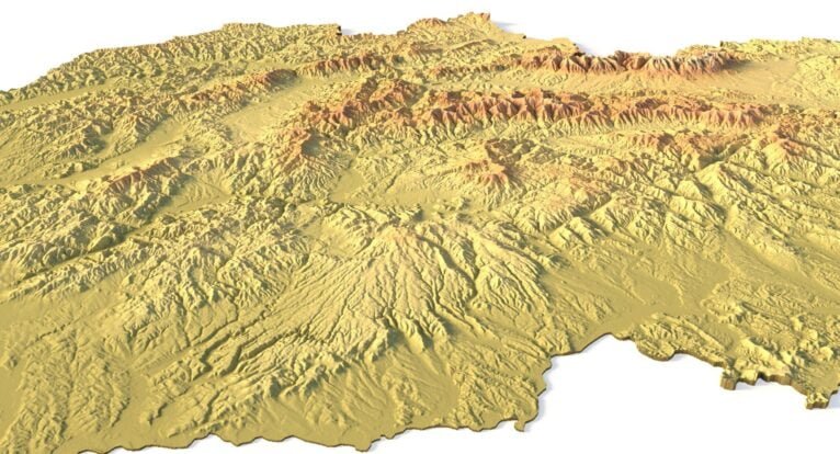 Slovakia 3D map