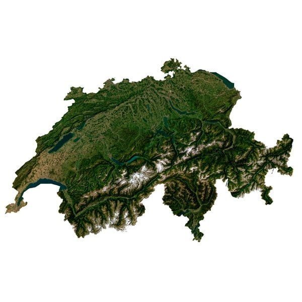 Switzerland terrain 3D model
