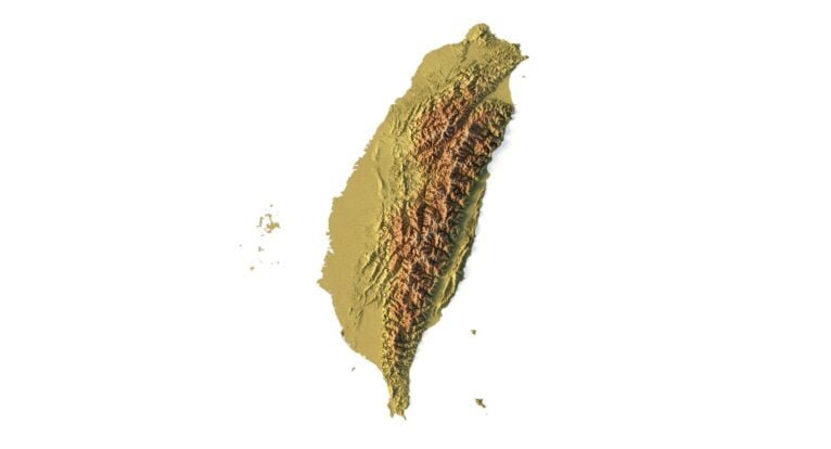 Taiwan terrain 3D model