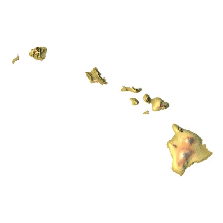 Hawaii terrain 3D model