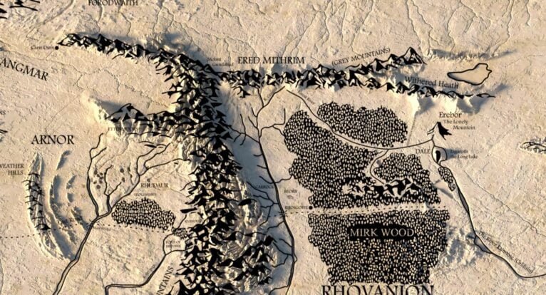 Middle Earth 3D map