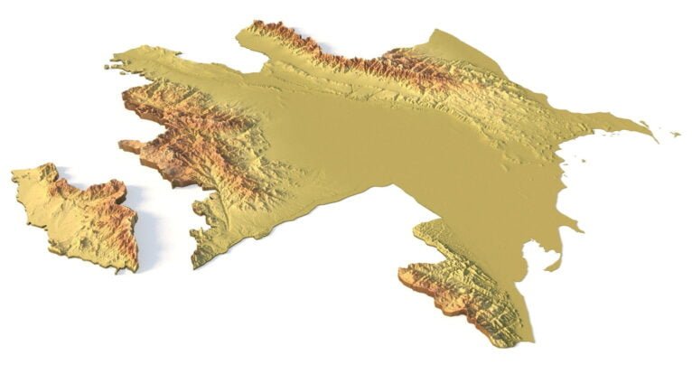 Stunning 3D model of Azerbaijan's relief in multiple formats