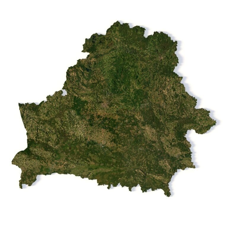 High-quality 3D model of Belarus geography