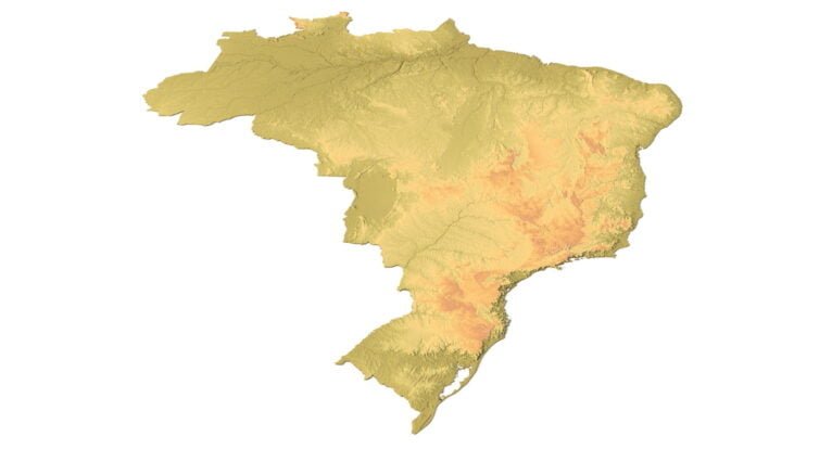 Brazil 3D model terrain