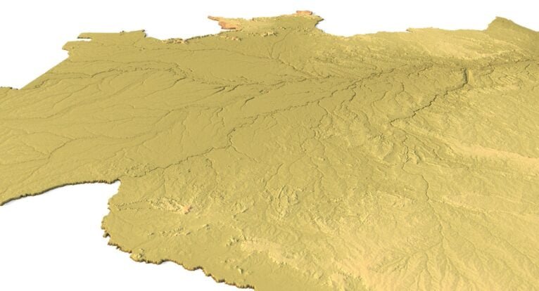 Brazil relief map
