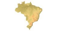 3D relief map of Brazil