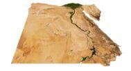 Realistic 3D model of Egypt terrain