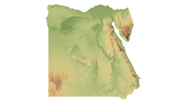 Egypt relief map