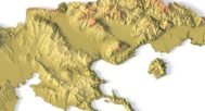 Detailed 3D elevation model of Greece