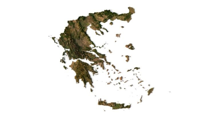 Greece 3D model terrain