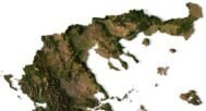 Greece 3D model terrain