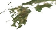 Japan 3D model terrain
