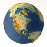 Earth model C4D OBJ STL