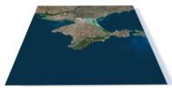 3D map of Crimea topography
