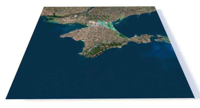 3D map of Crimea topography
