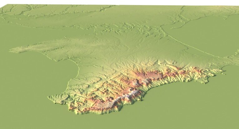 3D relief map of Crimea