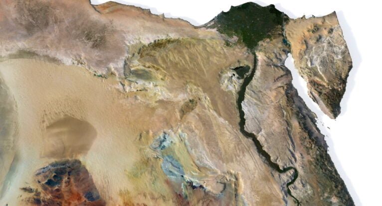 3D terrain model of Africa