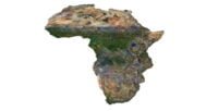 High-quality 3D model of Africa geography