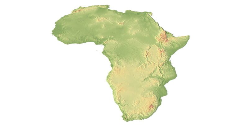 Africa landscape in 3D