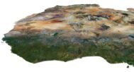 Realistic 3D model of Africa terrain