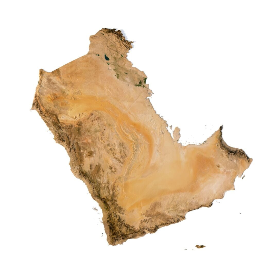 Buy Arabian Peninsula 3D Model Terrain for 3D Design and Art