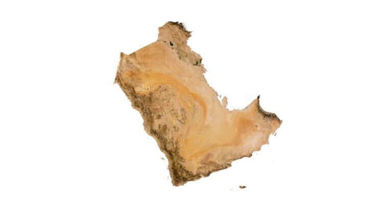 Arabian Peninsula 3D model terrain
