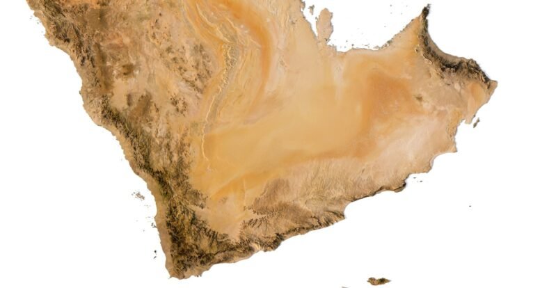 Arabian Peninsula 3D map