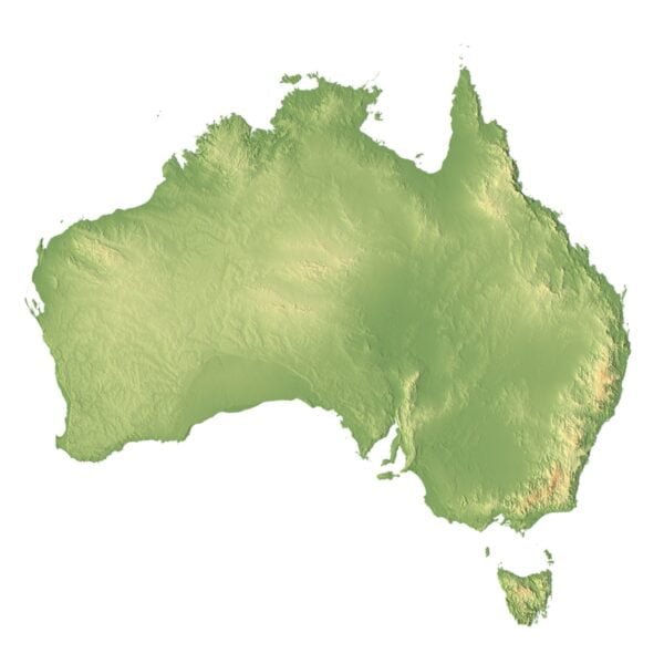 Buy high-quality Australia 3D Model Terrain for 3D Design and Art