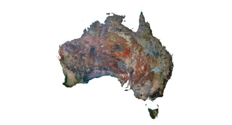Topographic map Australia