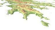 3D terrain model of Greece