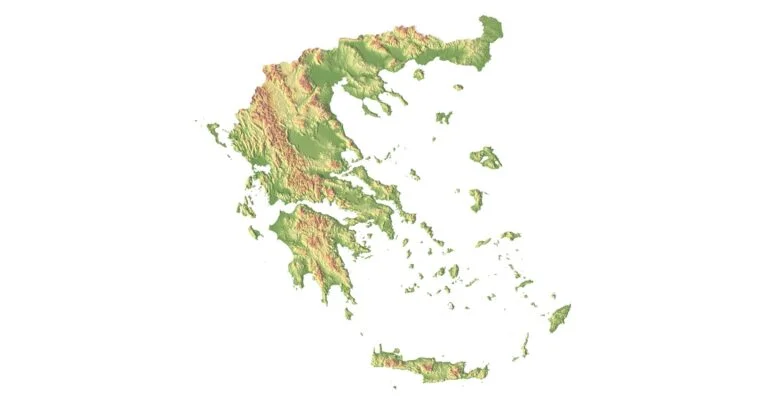 Greece map 3d model