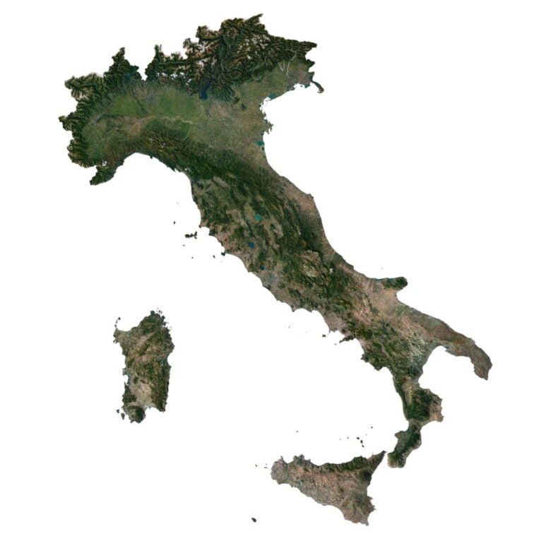 Italy 3D model terrain
